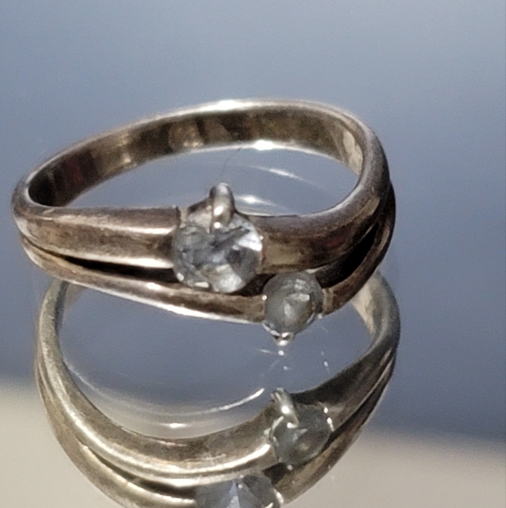 925 Silver with beautiful light blue stones all real not costume no damage used